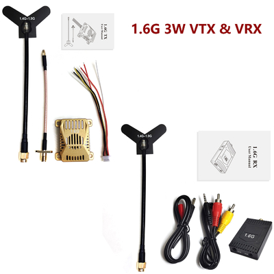 1.6Ghz 3W FPV VTX VRX 드론 전송용 UAV 비디오 송신기와 수신기