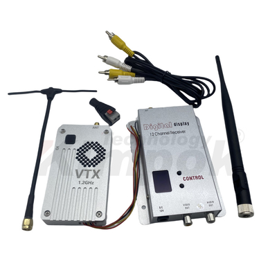 1.2G 5W 무선 비디오 송신기 및 수신기 1.2Ghz VTX VRX 1080-1360M FPV 비디오 장거리 전송