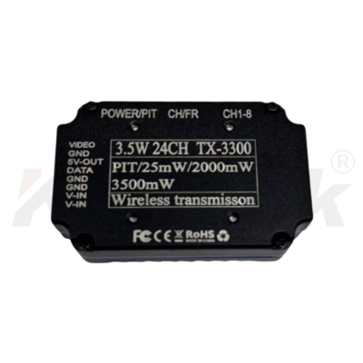 3.3GHz 3.5W 초고량 24채널 FPV 아날로그 비디오 전송 송신기 24.5g 드론 레이싱용