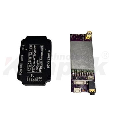 3.3G 드론 비디오 전송 3.5W 송신기 24채널 수신기 7-36V 광전압 범위 초경량 조합 FPV