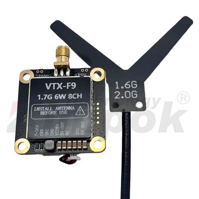 FPV 전송 1.7Ghz 6W FPV VTX 비디오 링크 8CH 지원 IRC 트램프 25mW 800mW 6000mW 조절 전력