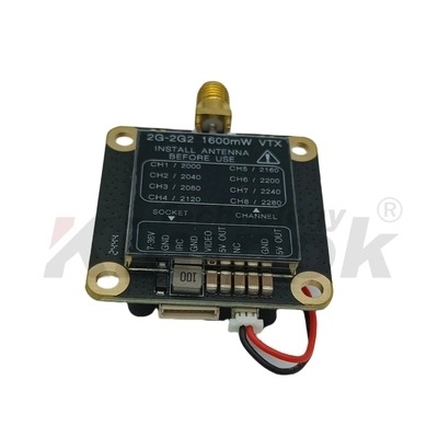 FPV 2.2G 1.6W VTX 비디오 송신기 25mW 200mW 1600mW