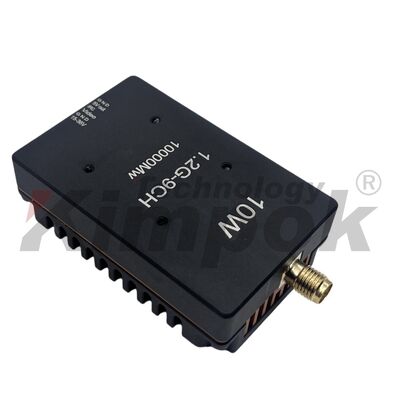 1.2G 10W FPV 이미지 전송, 1.2Ghz 이미지 전송기, VTX VRX 레이싱 드론 비디오 및 오디오 전송.