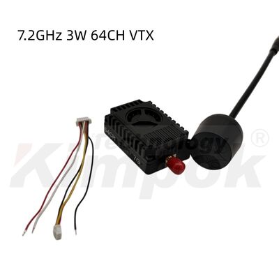 6.1-7.2GHz 3W 고전력 64채널 FPV VTX 비디오 송신기 드론 HD 신호 전송